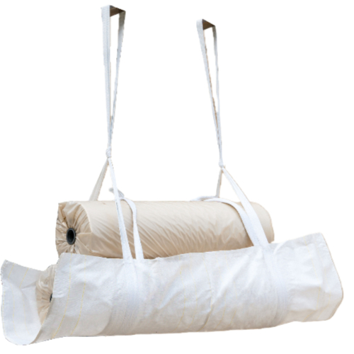 Flexible soft pallet with PP lifting straps for bulk material handling